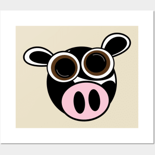 Cartoon cow Posters and Art